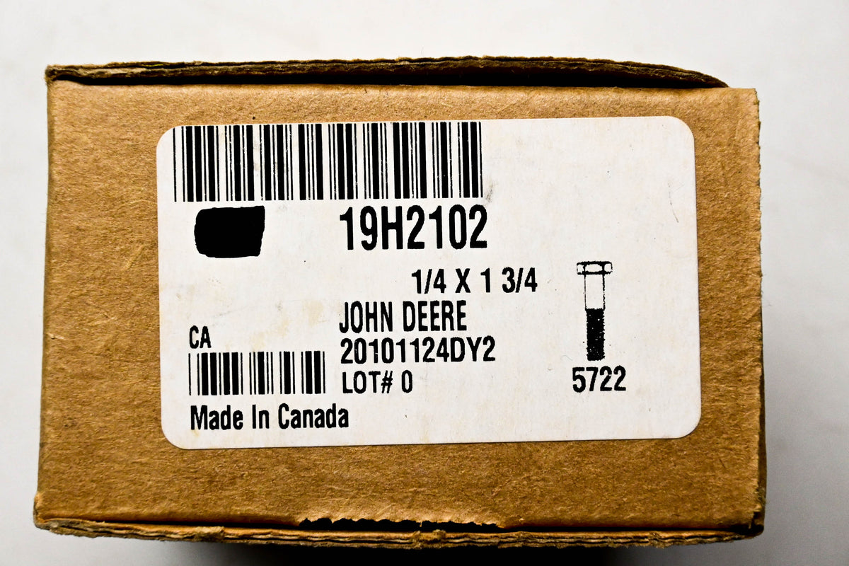 New OEM John Deere 19H2102 Hex Head Cap Screws Qty 2 NOS