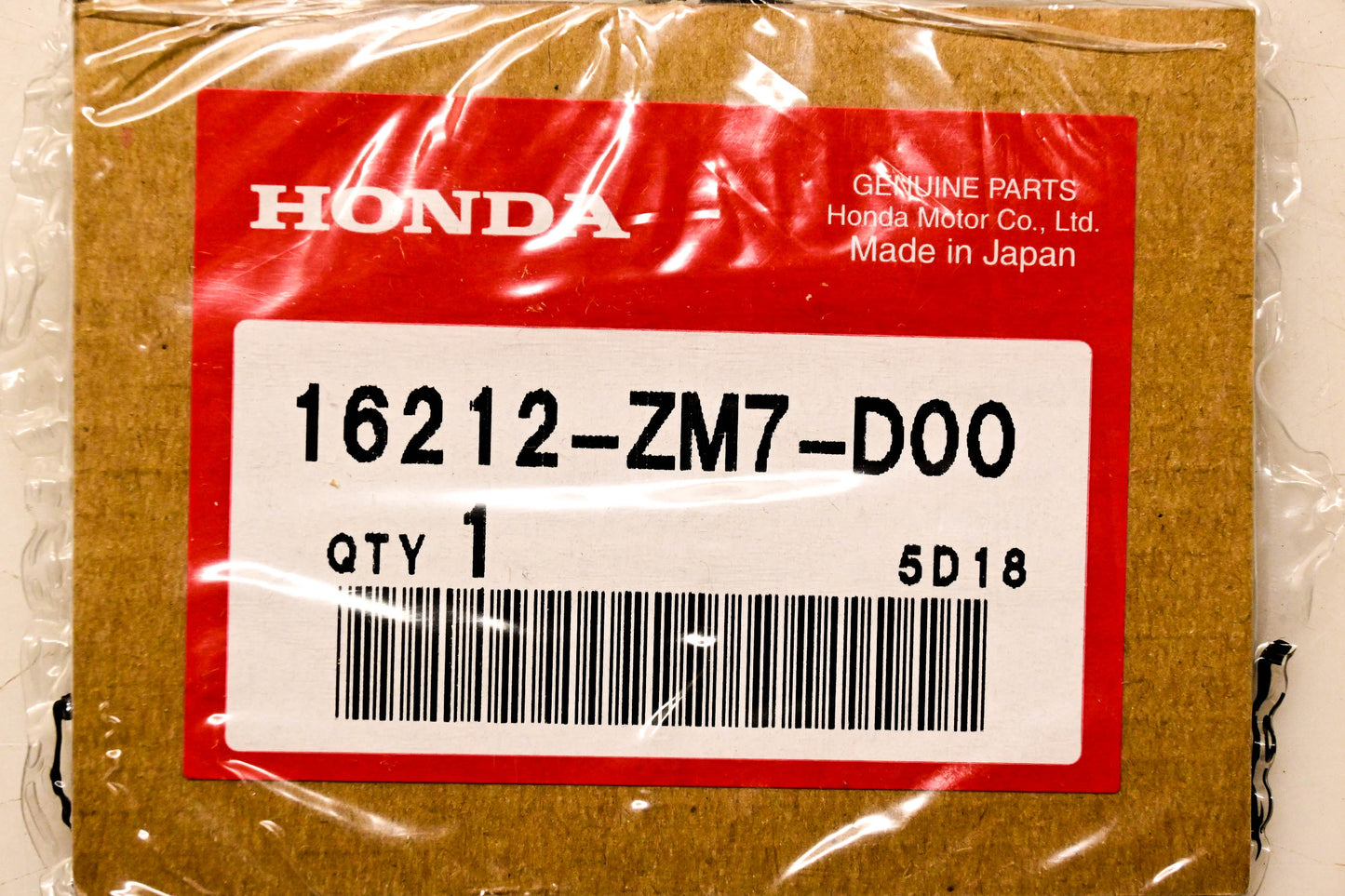 New OEM Honda 16212-ZM7-D00 Gasket NOS
