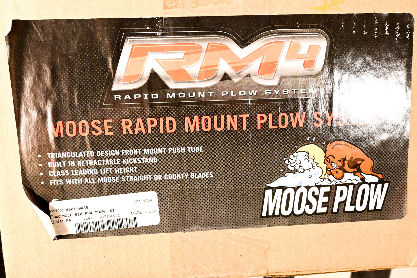 Moose Plow 4501-0435 Moose Rapid Mount Plow System NOS
