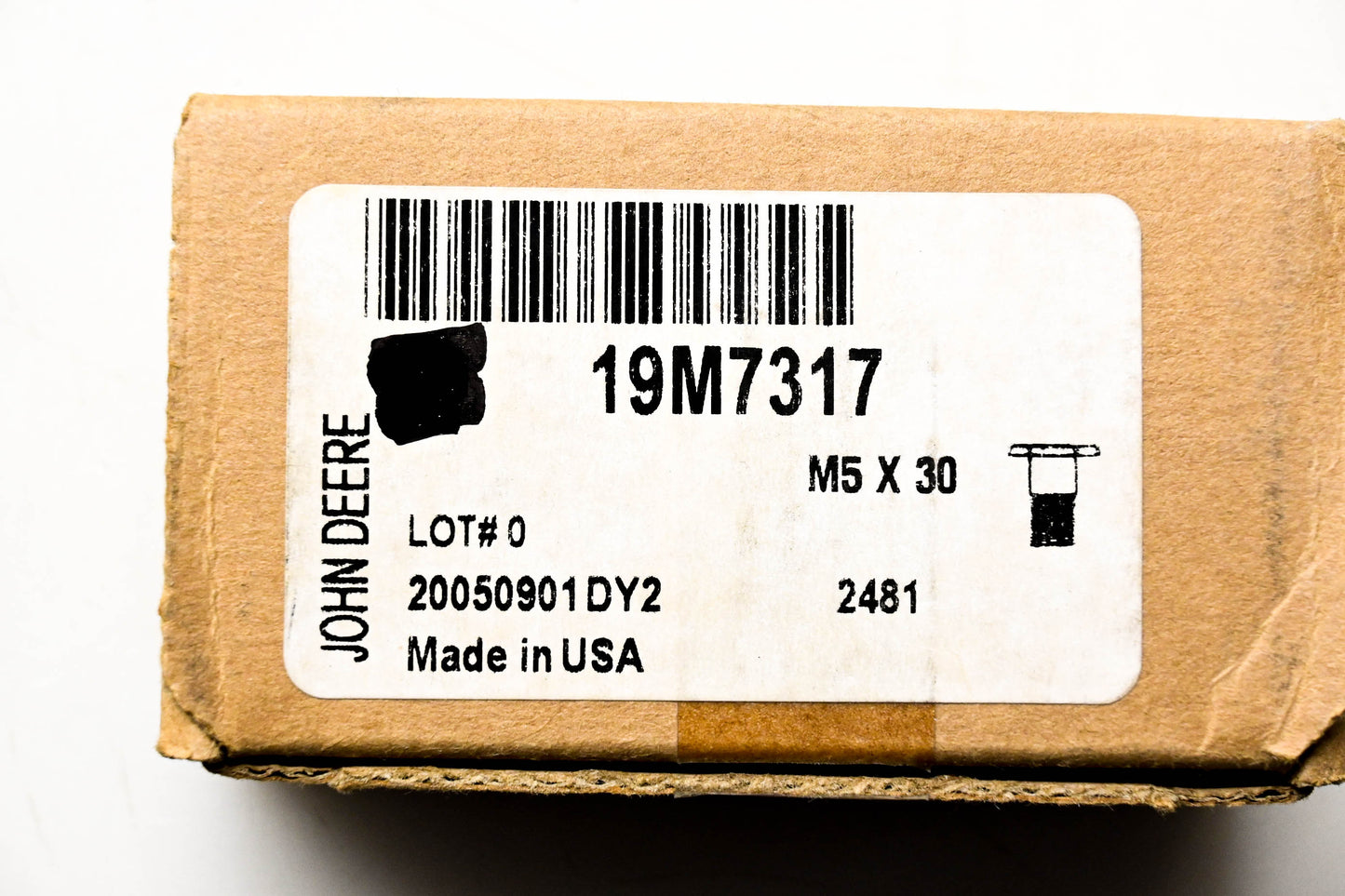 New OEM John Deere 19M7317 Screw M5 x 30 NOS