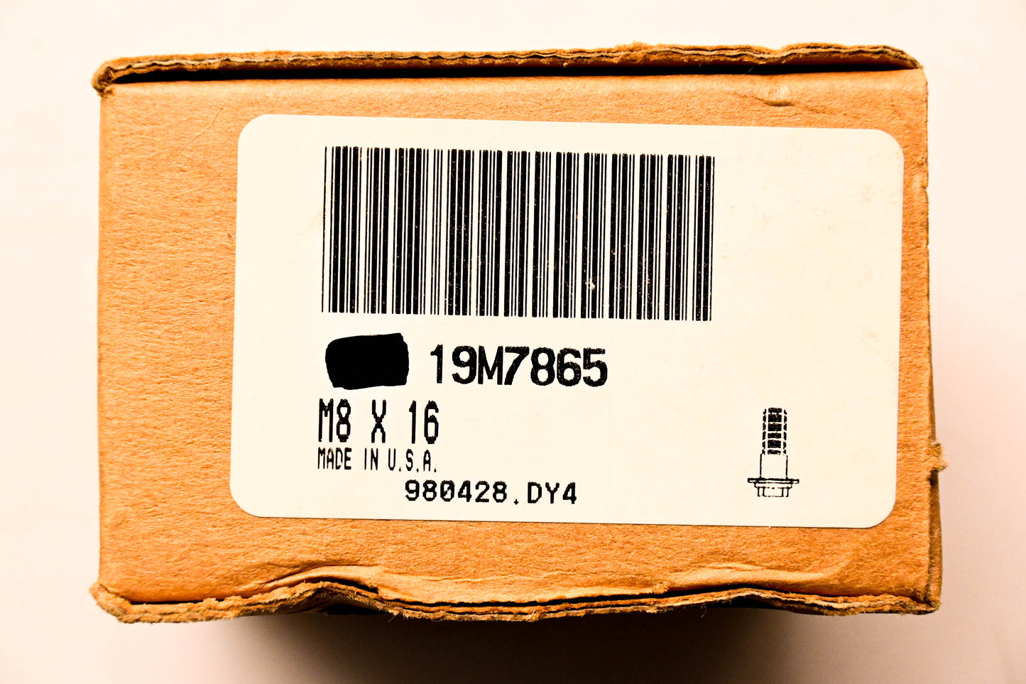 New OEM John Deere 19M7865 Screw M8 x 16 NOS