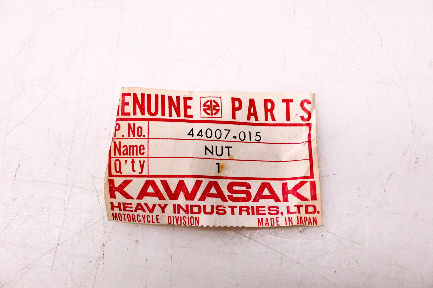 New OEM Kawasaki 44007-015 Outer Fork Tube Nut NOS