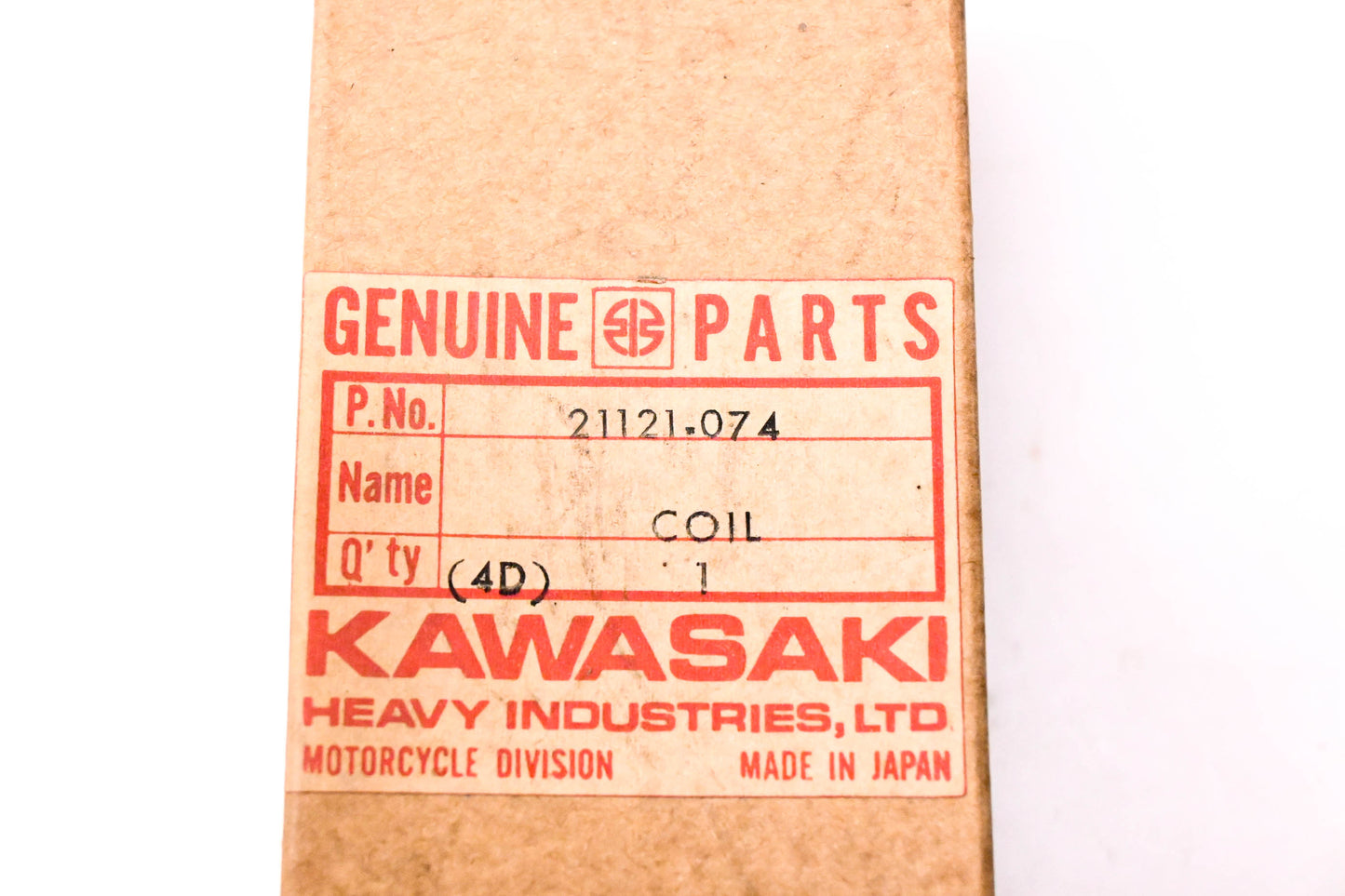 New OEM Kawasaki 21121-074 Ignition Coil NOS