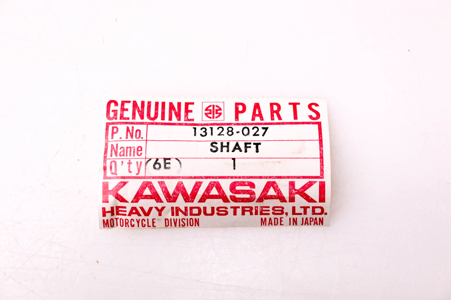 New OEM Kawasaki 13128-027 Output Shaft NOS