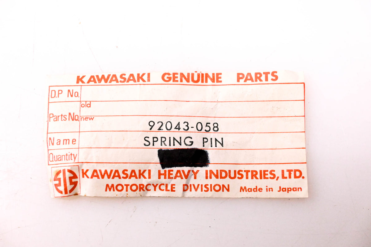 New OEM Kawasaki 92043-058 Change Pedal Spring Pin NOS