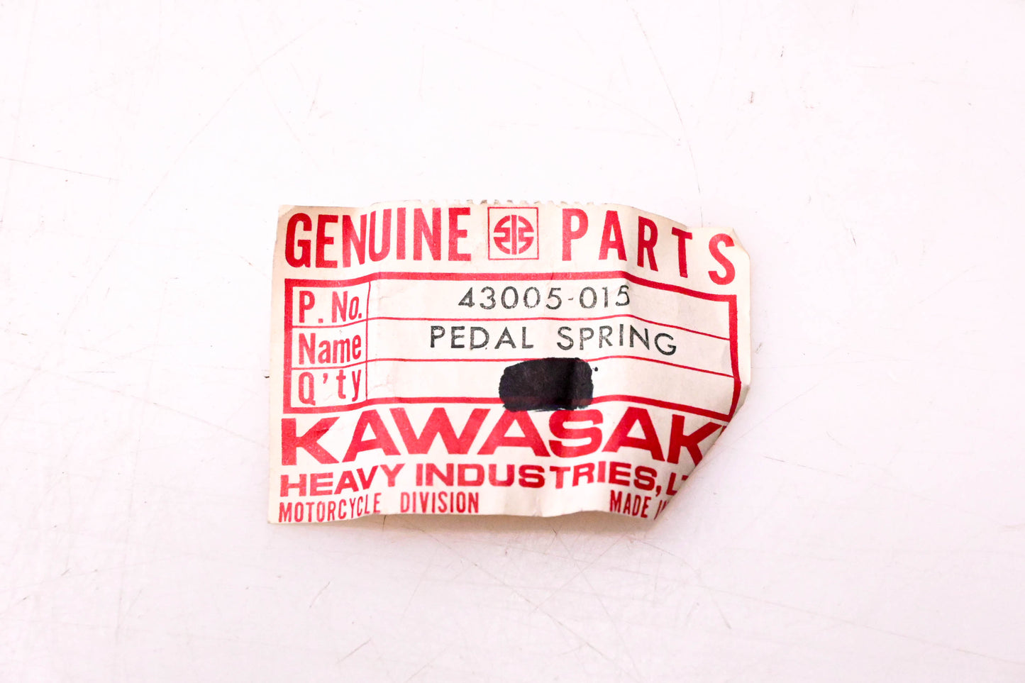 New OEM Kawasaki 43005-015 Brake Pedal Spring NOS