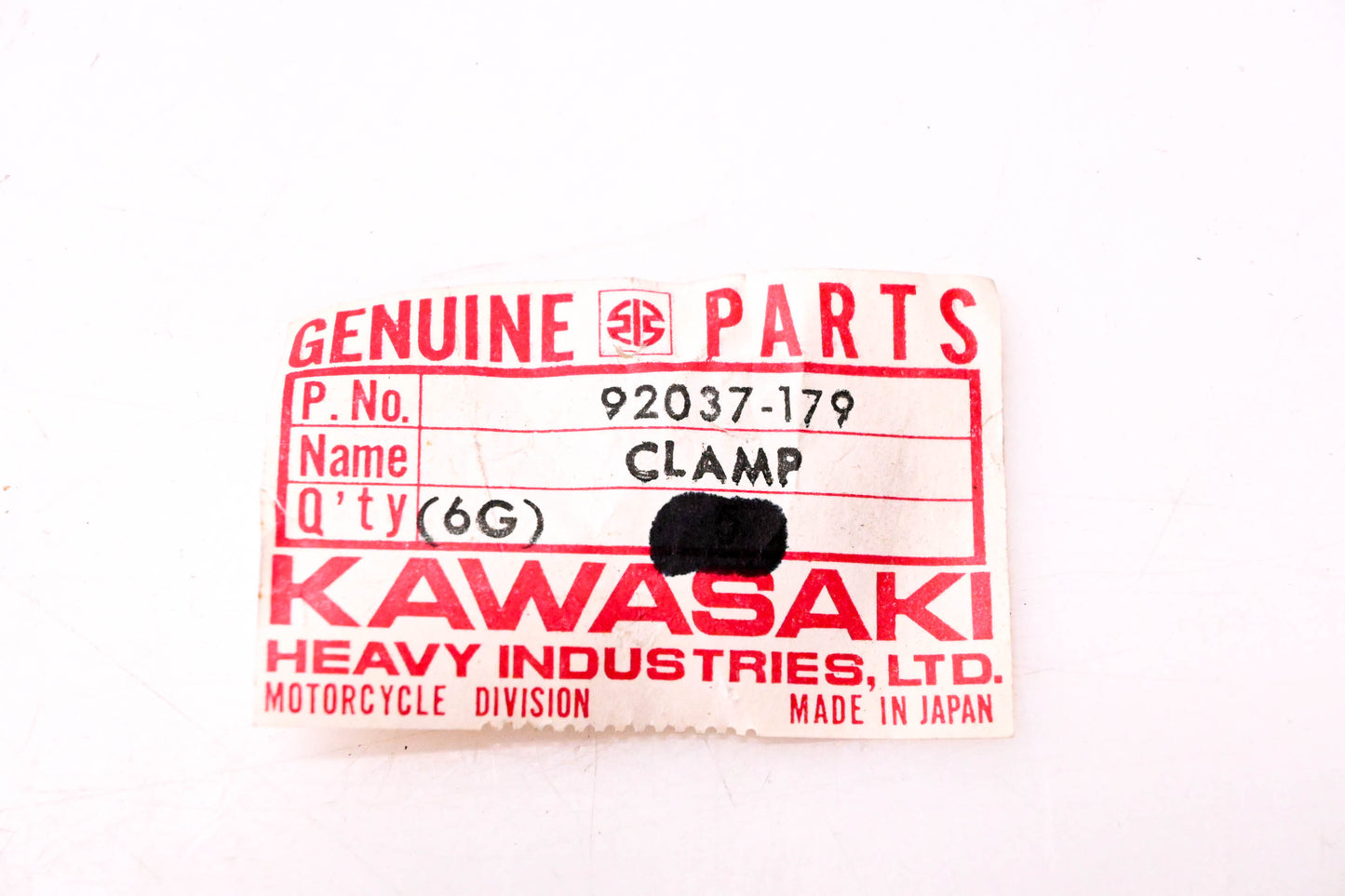 New OEM Kawasaki 92037-179 Muffler Clamp NOS