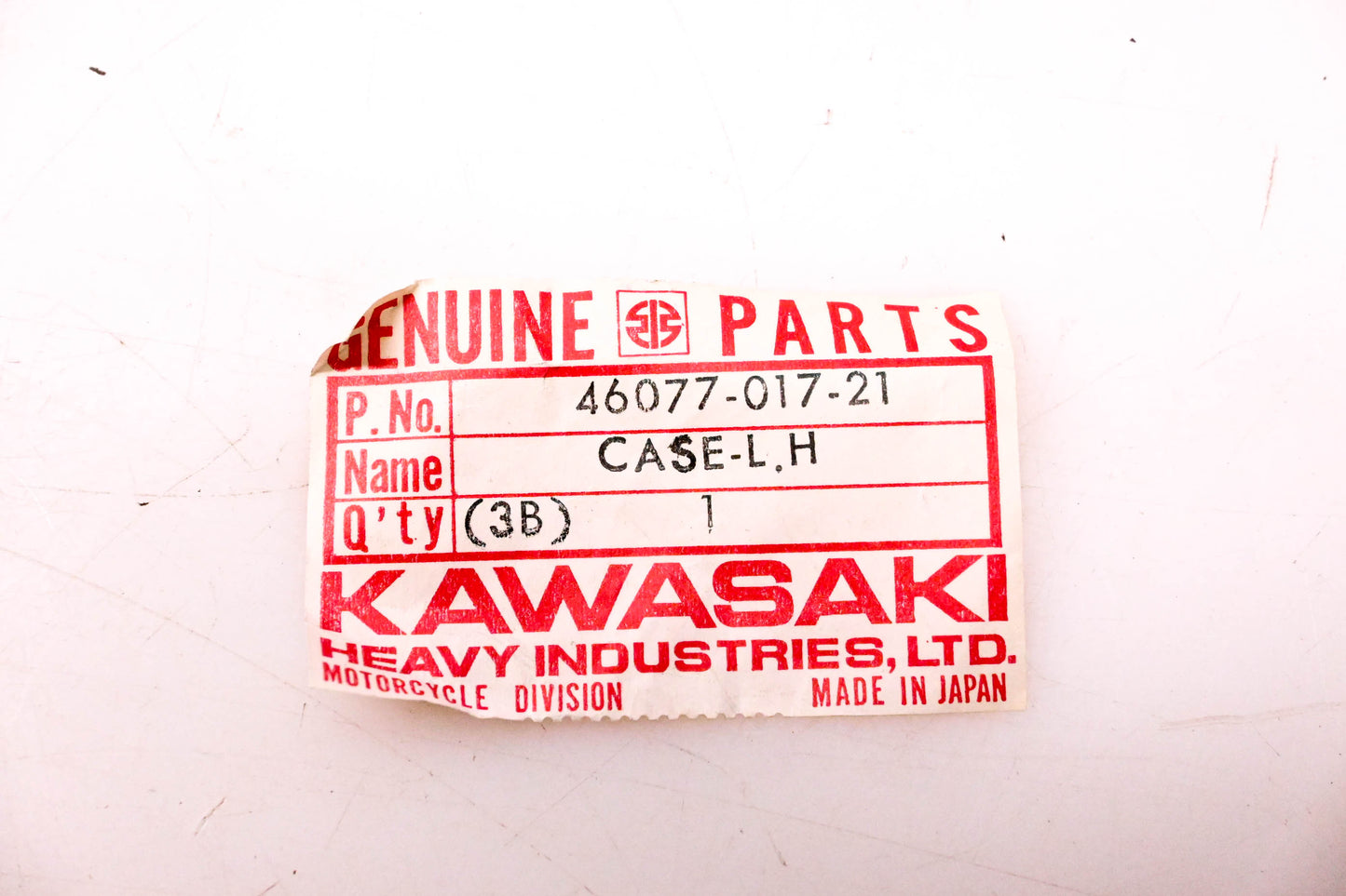 New OEM Kawasaki 46077-017-21 Left Hand Lower Housing Switch Case NOS