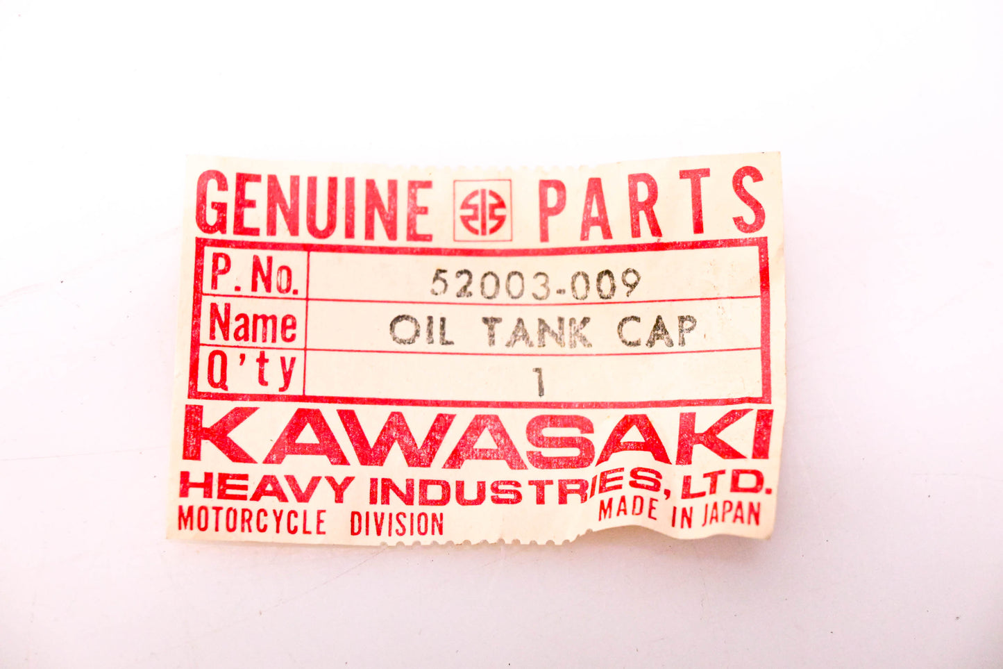 New OEM Kawasaki 52003-009 Oil Tank Cap NOS