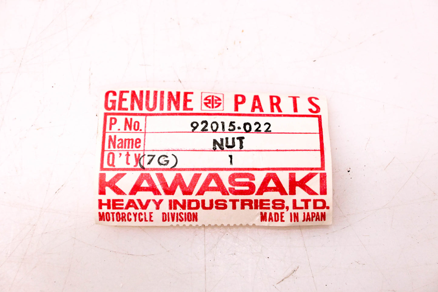 New OEM Kawasaki 92015-022 10MM Cylinder Head Nut NOS