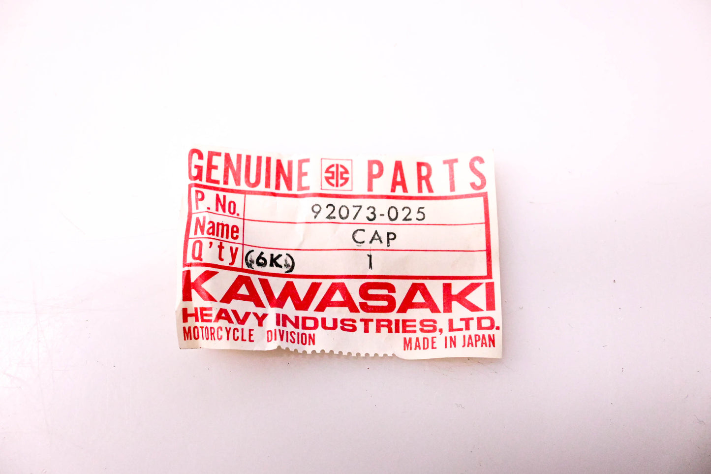 New OEM Kawasaki 92073-025 Crankcase Hole Cap NOS
