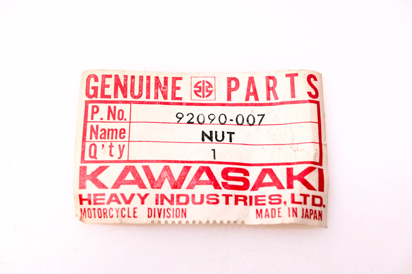 New OEM Kawasaki 92090-007 Steering Stem Lock Nut NOS