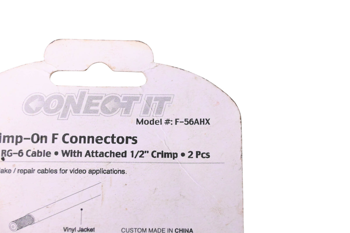 Conect It F-56AHX Crimp-On F Connector Kit NOS