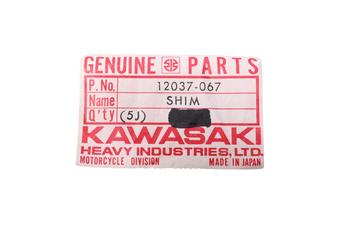 New OEM Kawasaki 12037-067 Valve Tappet Shim 3.00T NOS