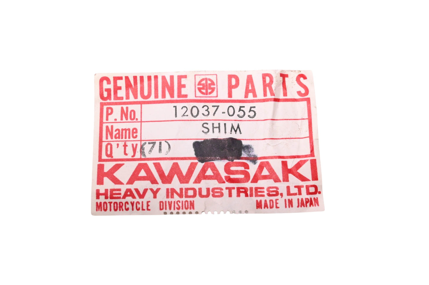 New OEM Kawasaki 12037-055 Valve Tappet Shim 2.40T NOS