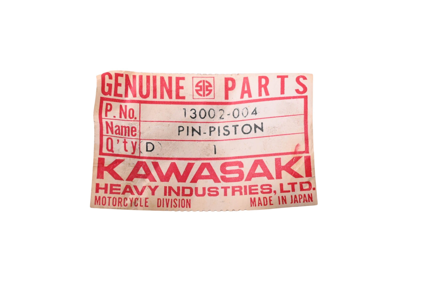 New OEM Kawasaki 13002-004 Pin-Piston NOS