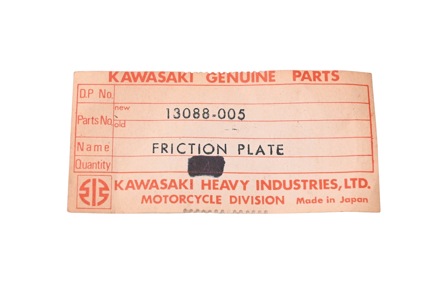 New OEM Kawasaki 13088-005 Clutch Friction Plate NOS