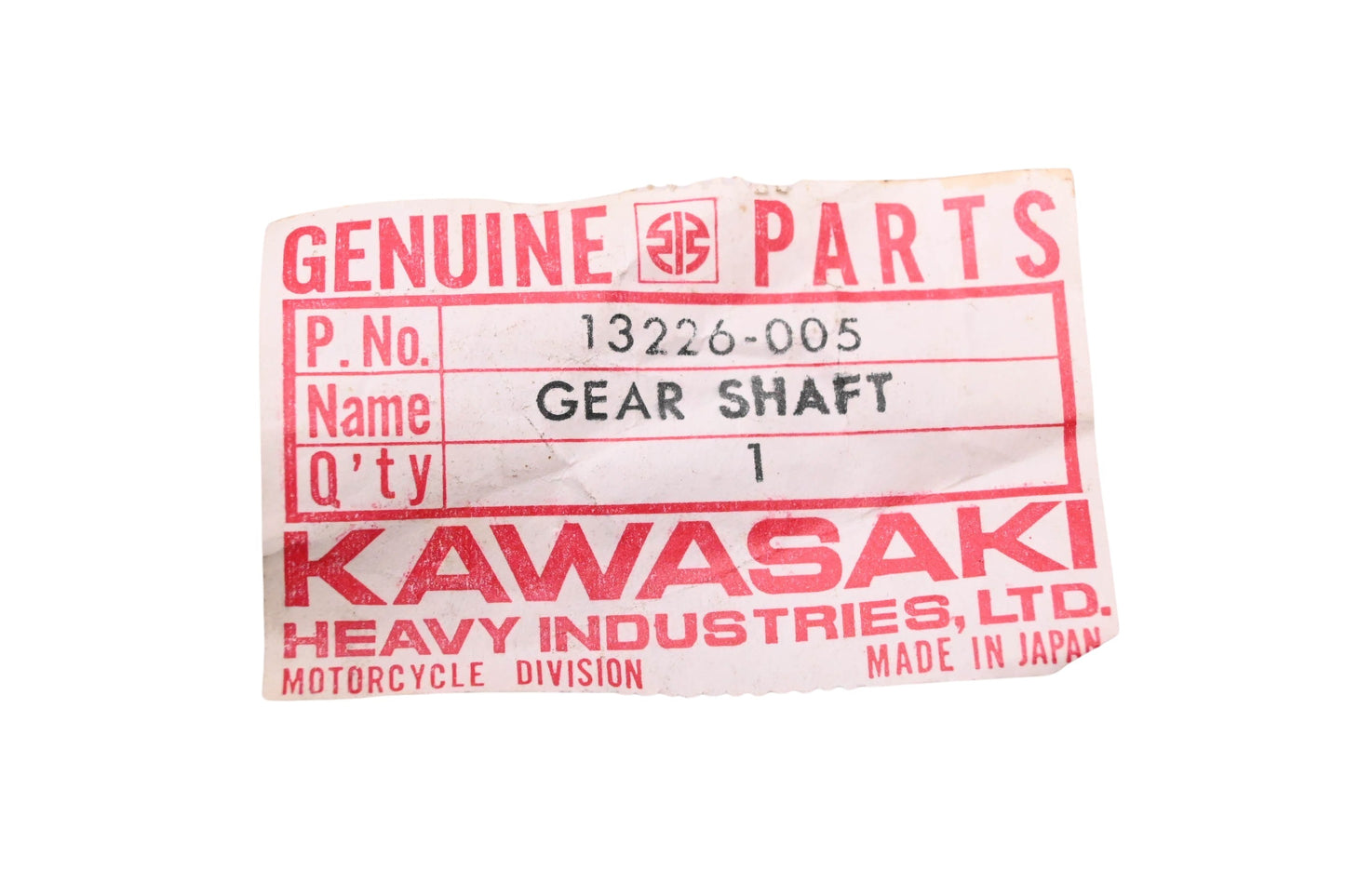 New OEM Kawasaki 13226-005 Tachometer Gear Shaft NOS