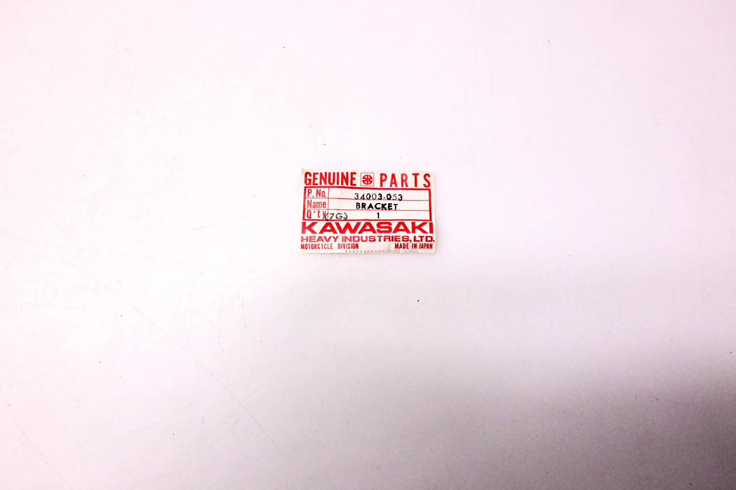 New OEM Kawasaki 34003-053 Left Hand Footrest Bracket NOS