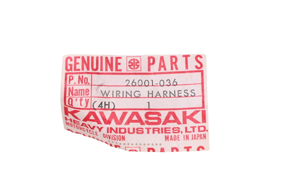 New OEM Kawasaki 26001-036 Main Wiring Harness NOS