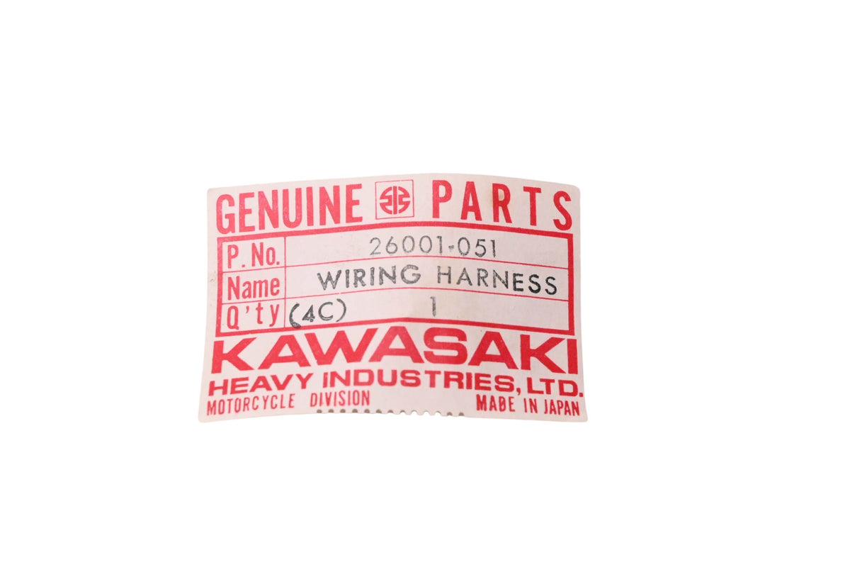 New OEM Kawasaki 26001-051 Wiring Harness NOS