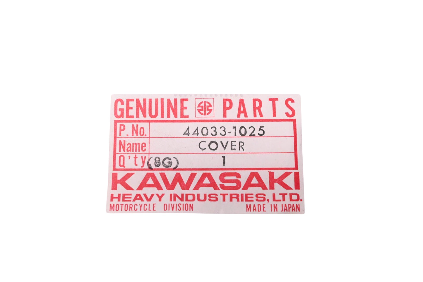 New OEM Kawasaki 44033-1025 Left Fork Cover NOS