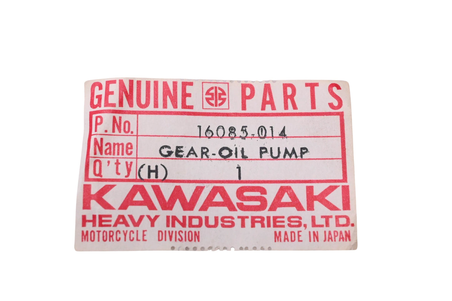 New OEM Kawasaki 16085-014 Oil Pump Gear NOS