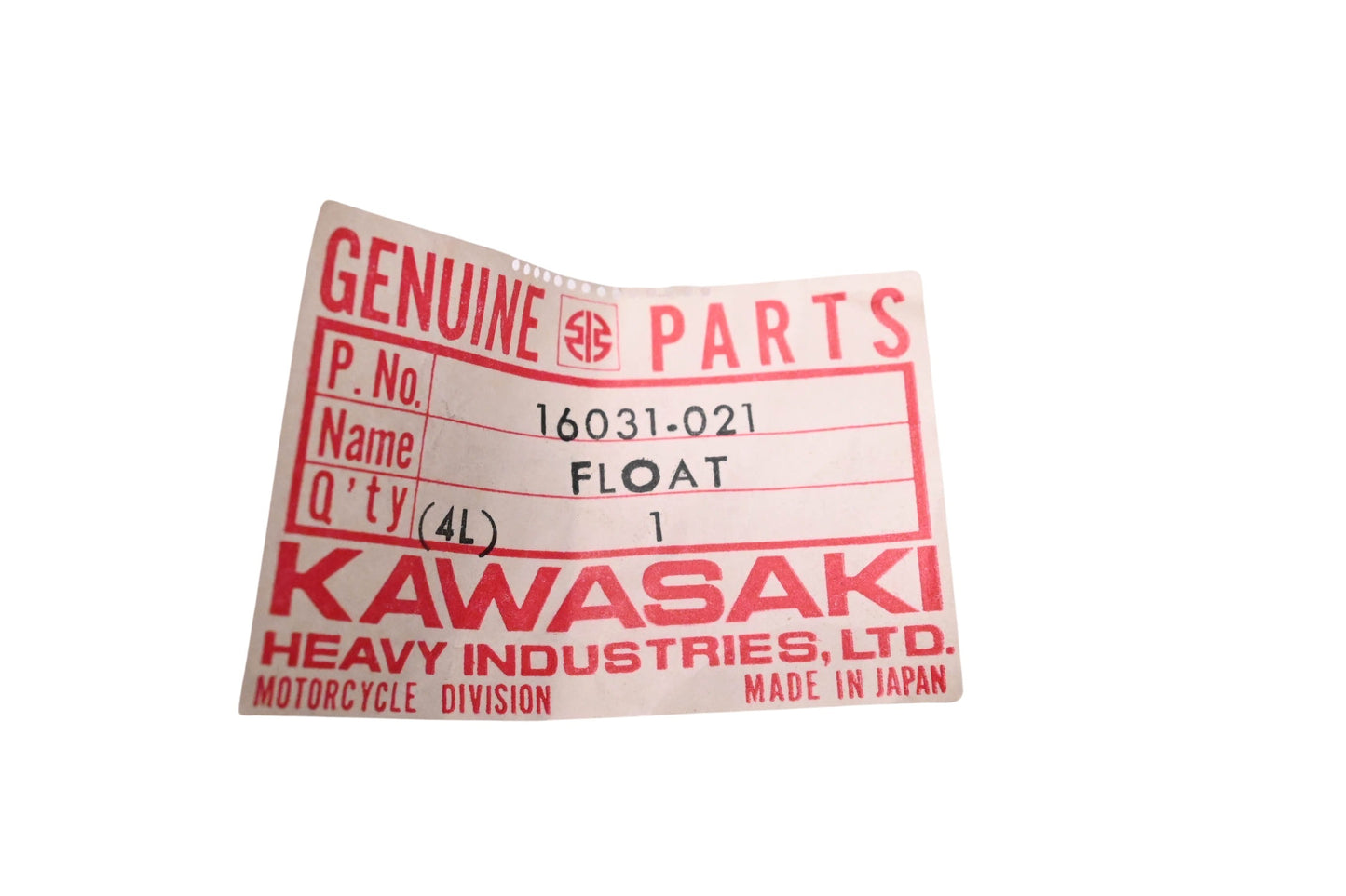 New OEM Kawasaki 16031-021 Float Chamber Gasket NOS