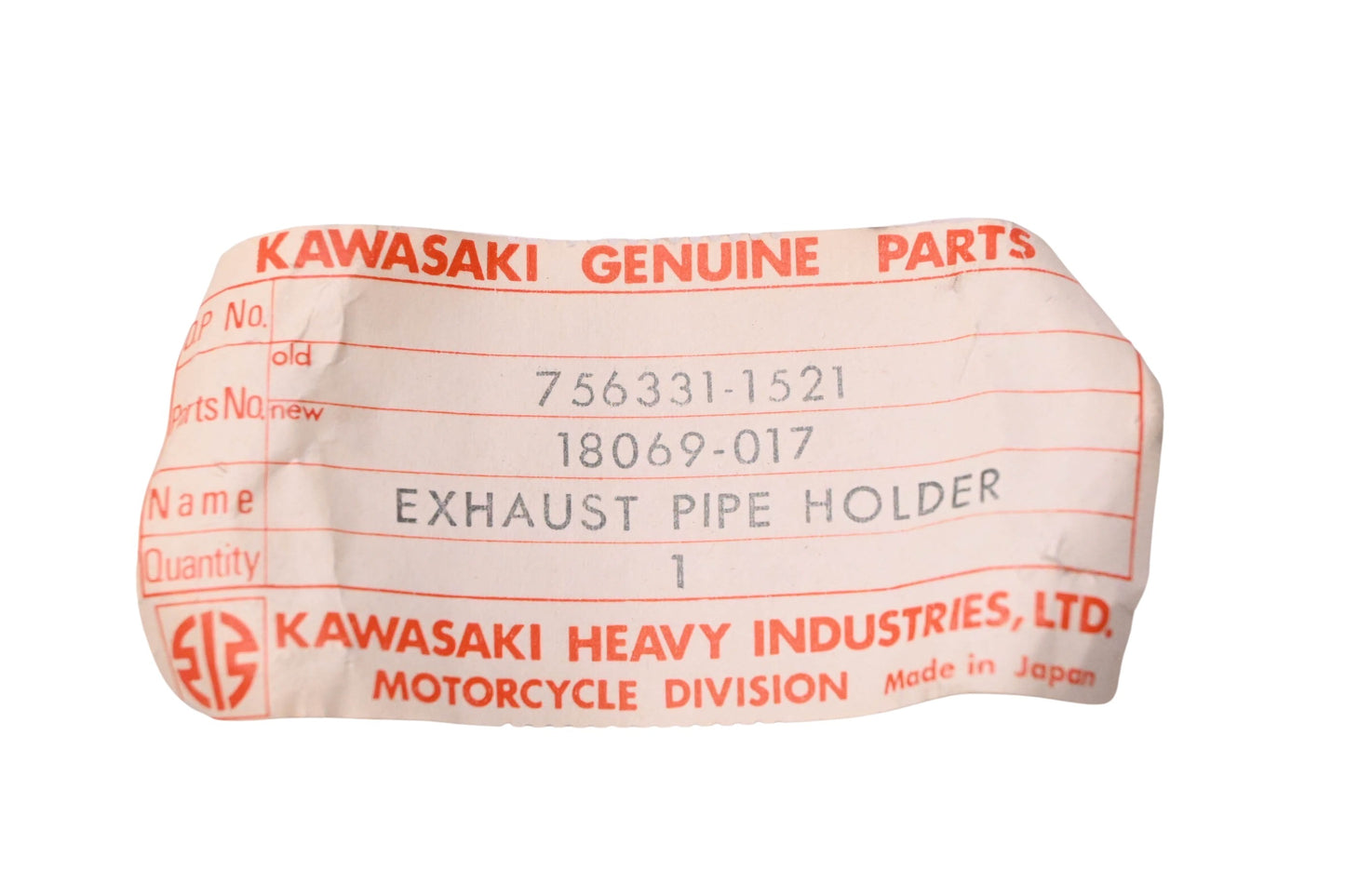 New OEM Kawasaki 18069-017 Exhaust Pipe Holder NOS