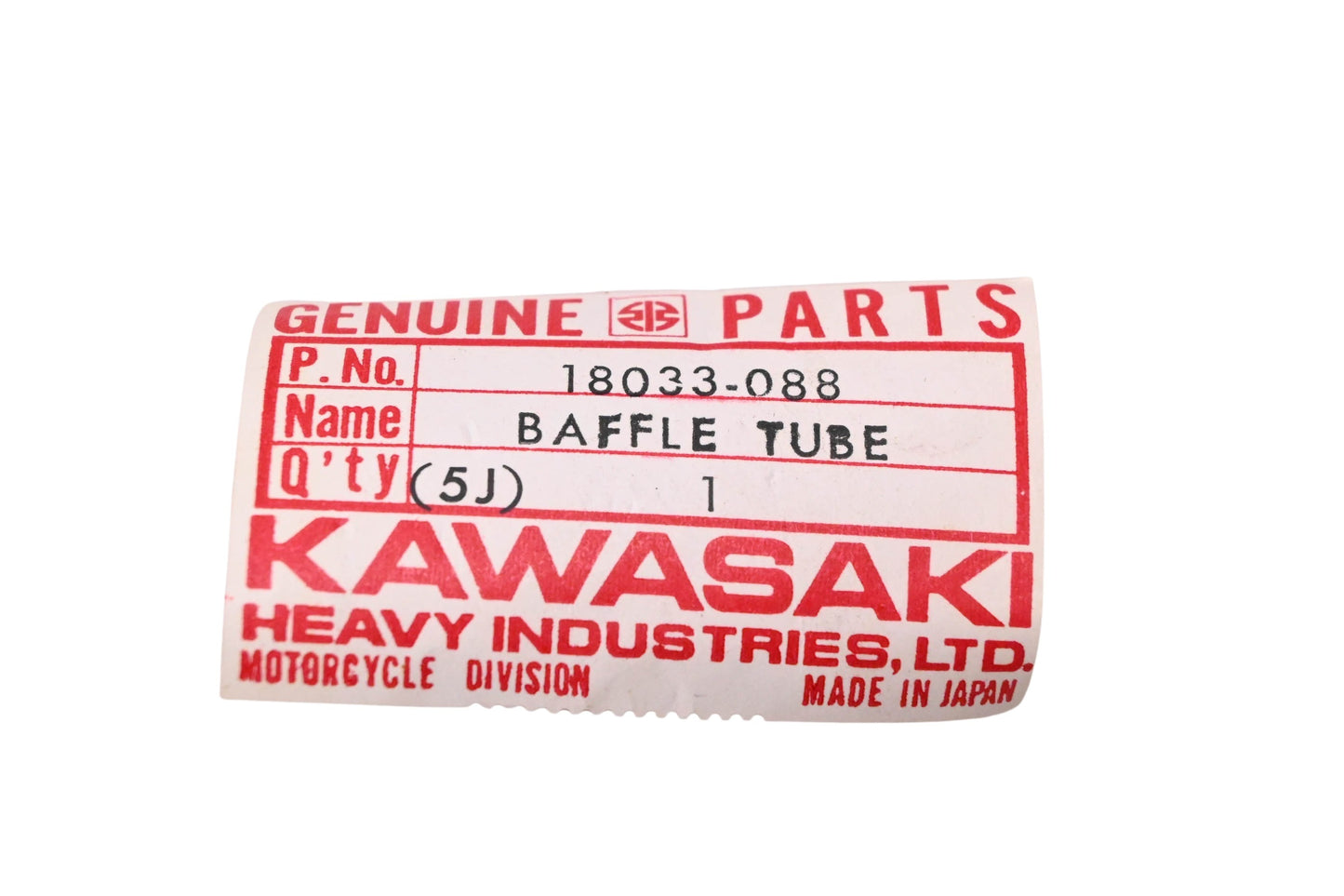New OEM Kawasaki 18033-088 Baffle Tube NOS