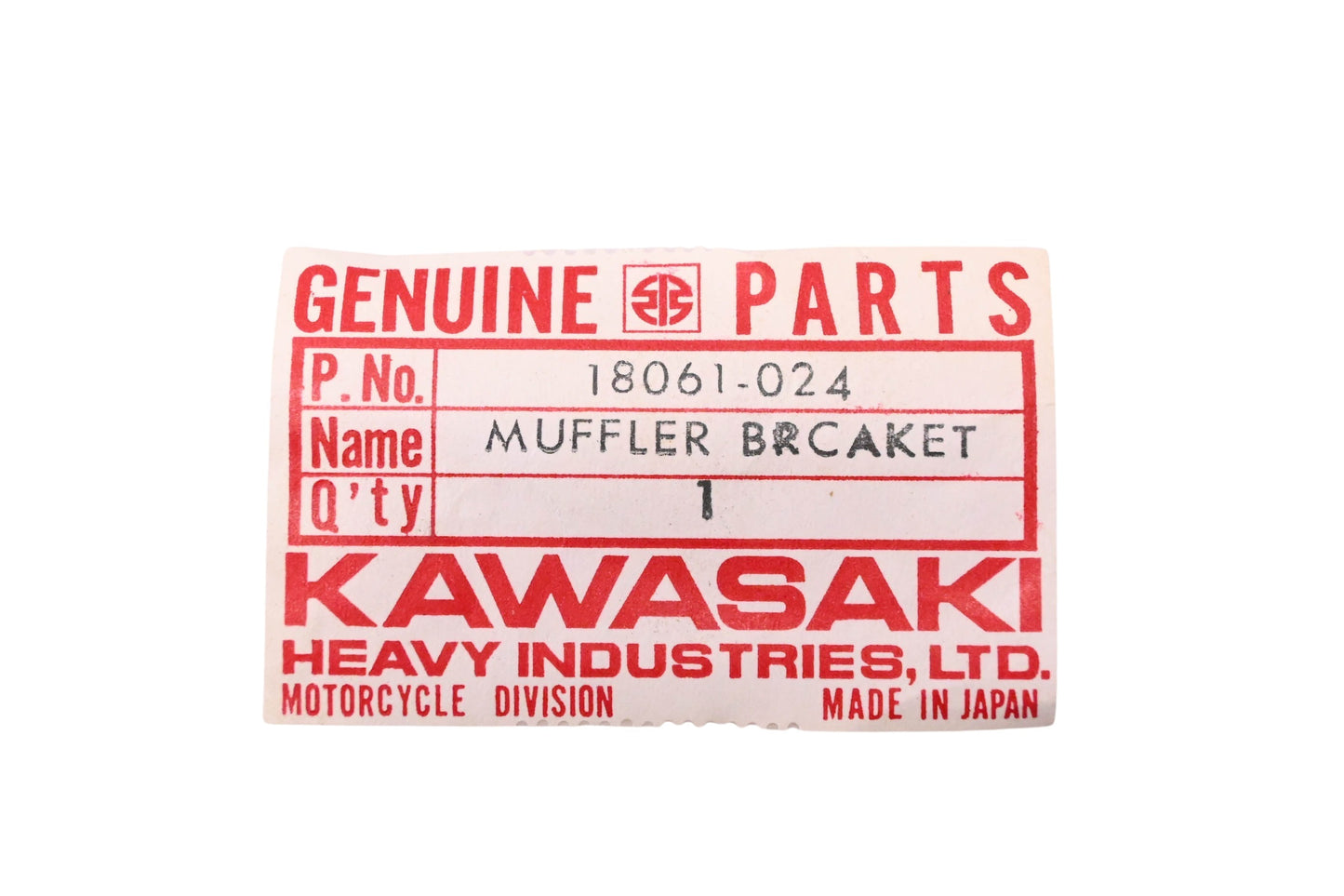 New OEM Kawasaki 18061-024 Muffler Bracket Mount NOS