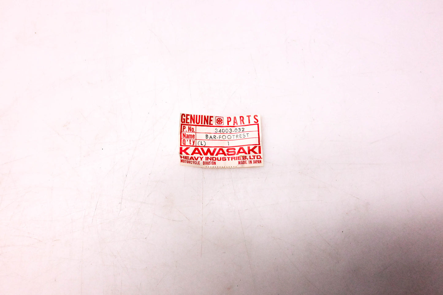 New OEM Kawasaki 34003-032 Footrest Bar Peg NOS