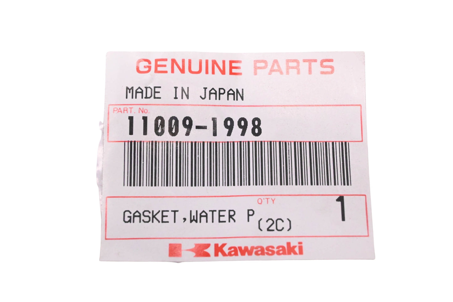 New OEM Kawasaki 11009-1998 Water Pump Cover Gasket NOS