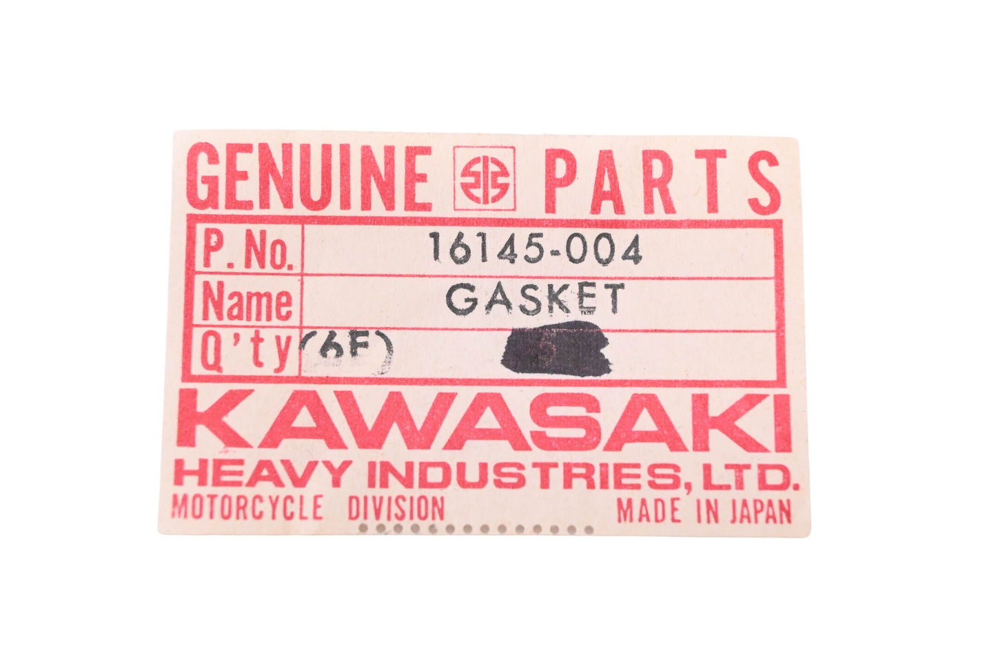New OEM Kawasaki 16145-004 Oil Pump Cover Gasket NOS