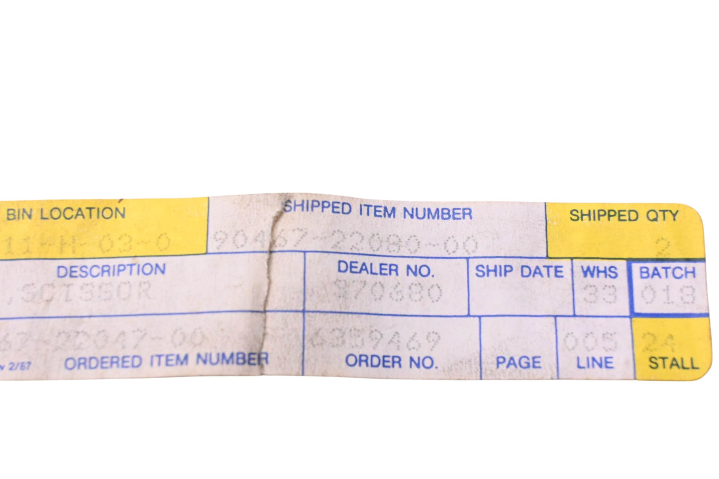 New OEM Yamaha 90467-22080-00 Scissor Clip NOS