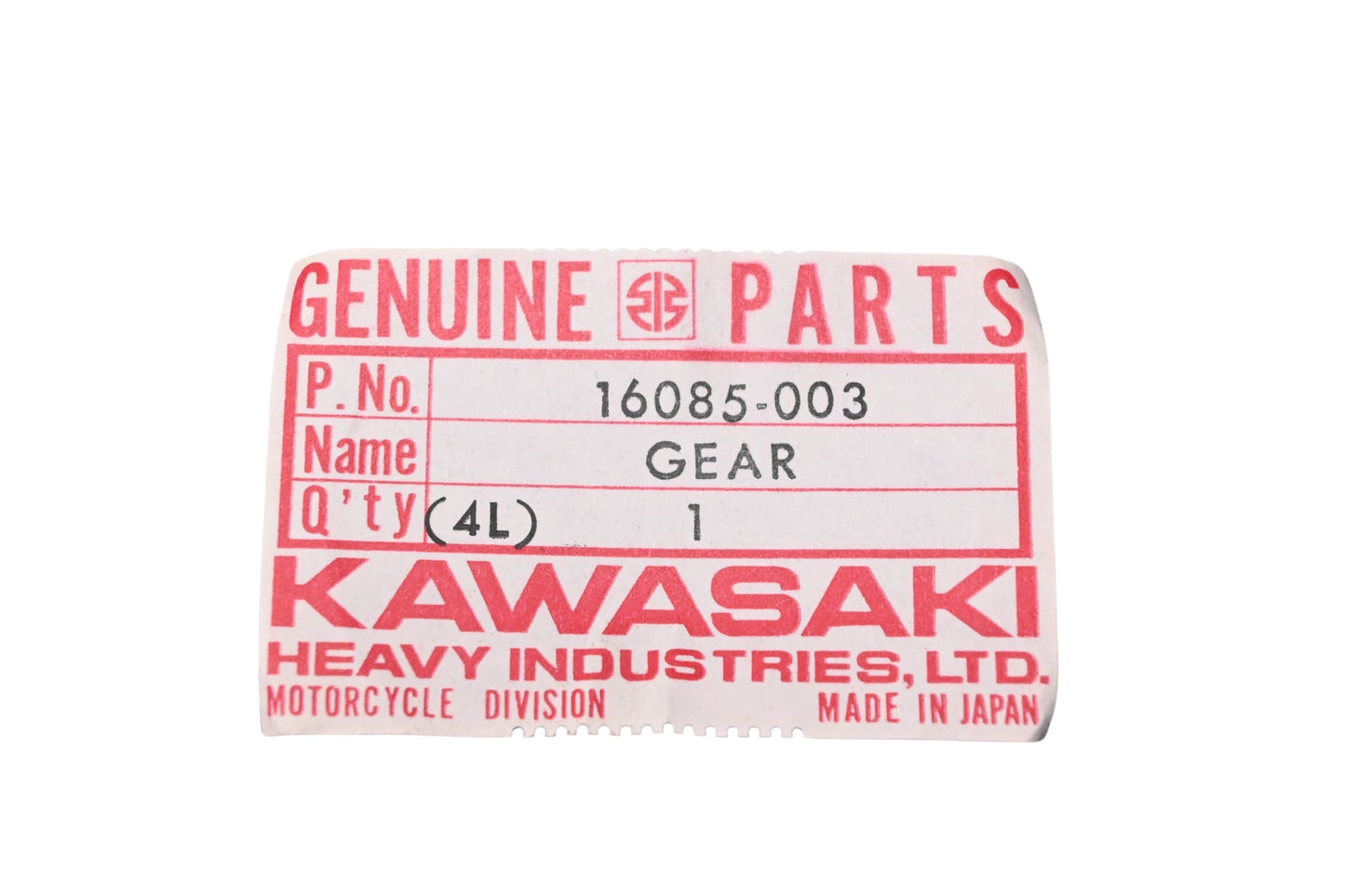 New OEM Kawasaki 16085-003 Oil Pump Gear NOS