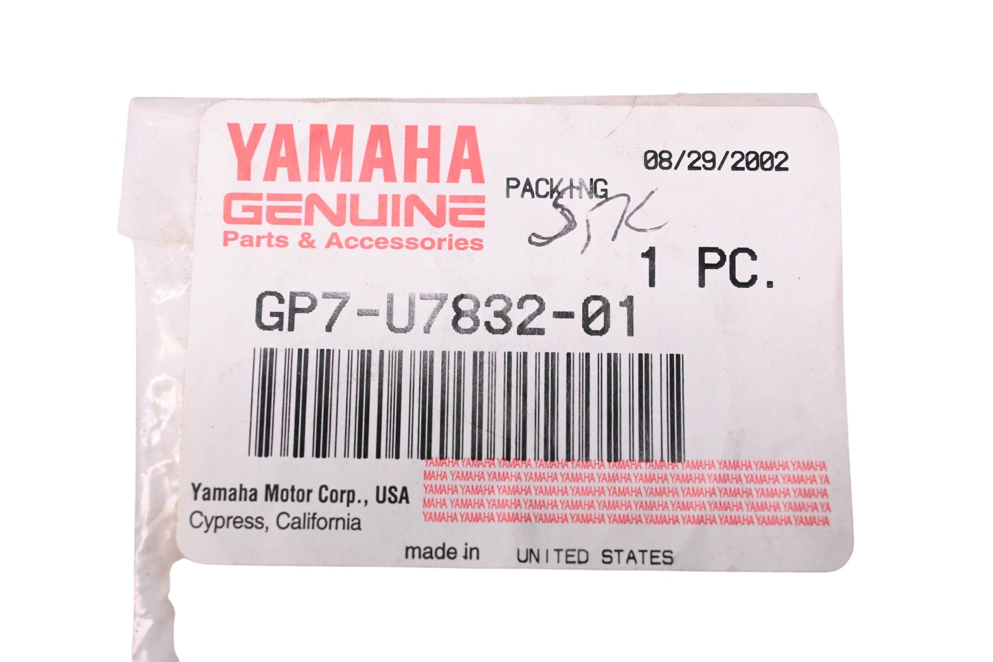 New OEM Yamaha GP7-U7832-01-00 Fuel Cap Gasket NOS