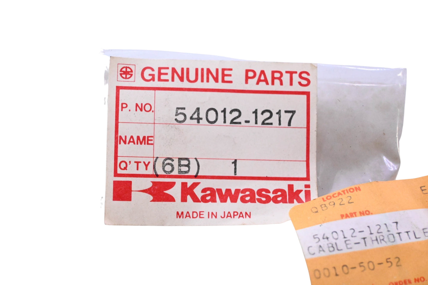 New OEM Kawasaki 54012-1217 Throttle Cable NOS