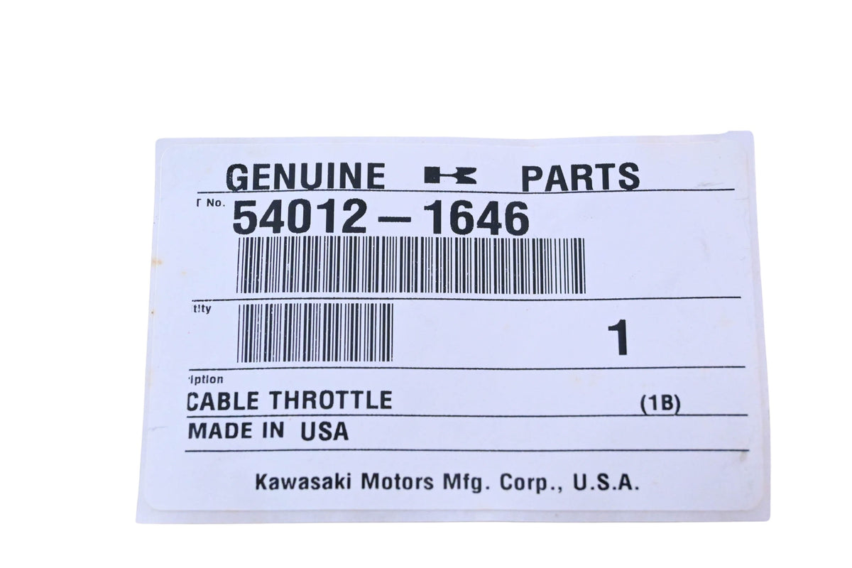 New OEM Kawasaki 54012-1646 Throttle Cable NOS