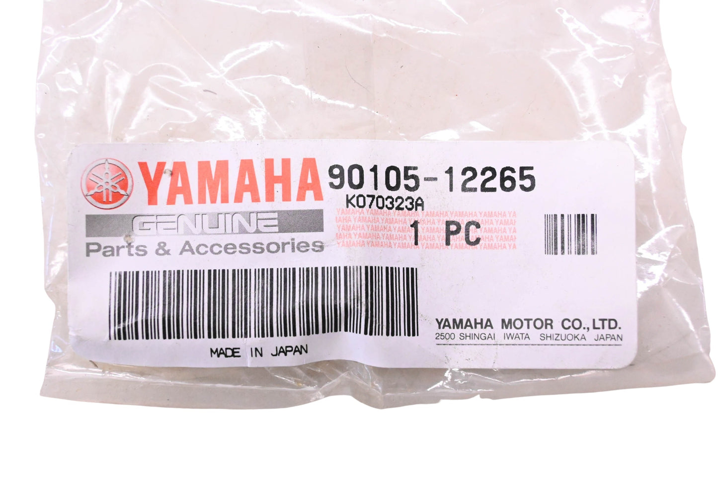 New OEM Yamaha 90105-12265-00, K070323A, 90105-12265 Flange Bolt NOS
