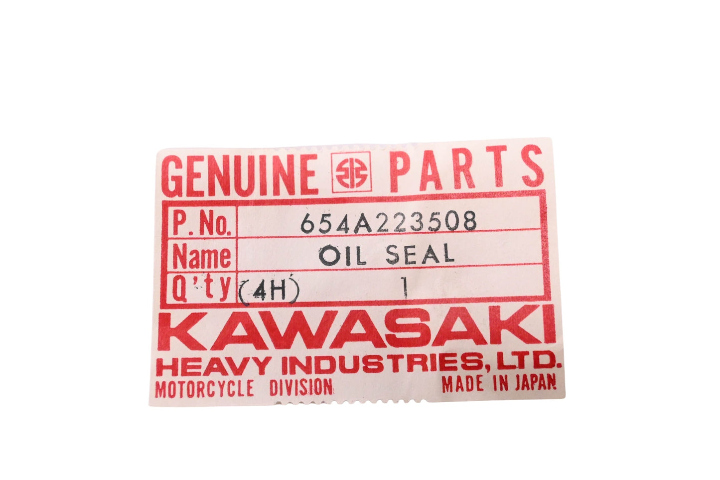 New OEM Kawasaki 654A223508 Oil Seal NOS