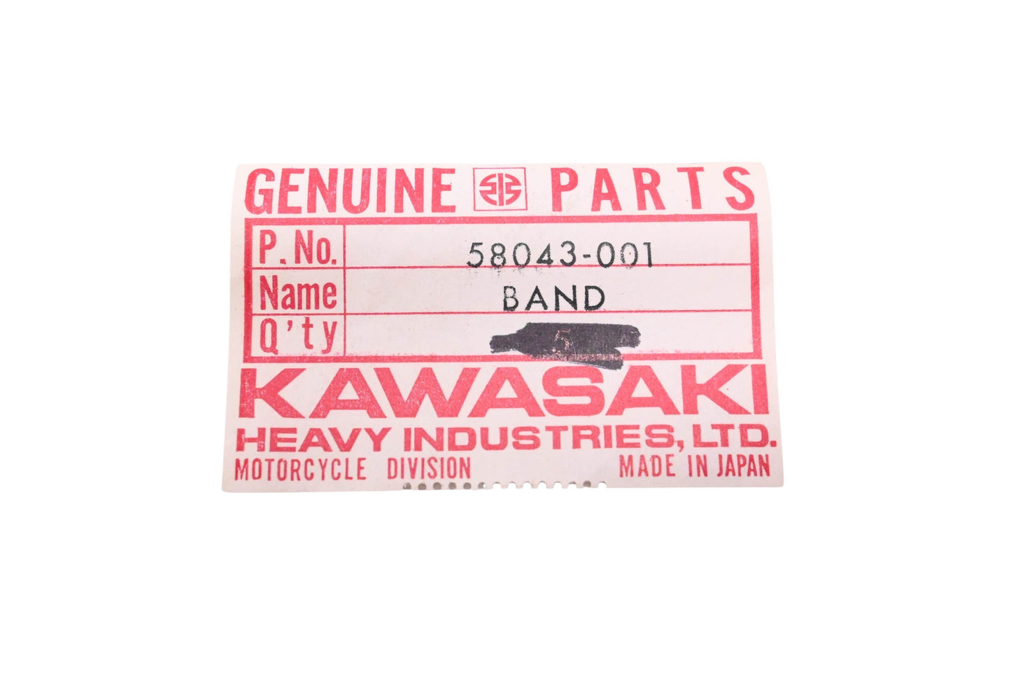 New OEM Kawasaki 58043-001 Chain Oiler Band NOS