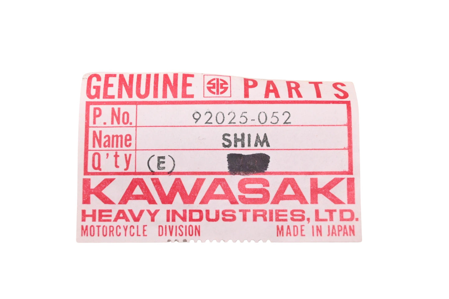 New OEM Kawasaki 92025-052 Engine Fitting Shim NOS