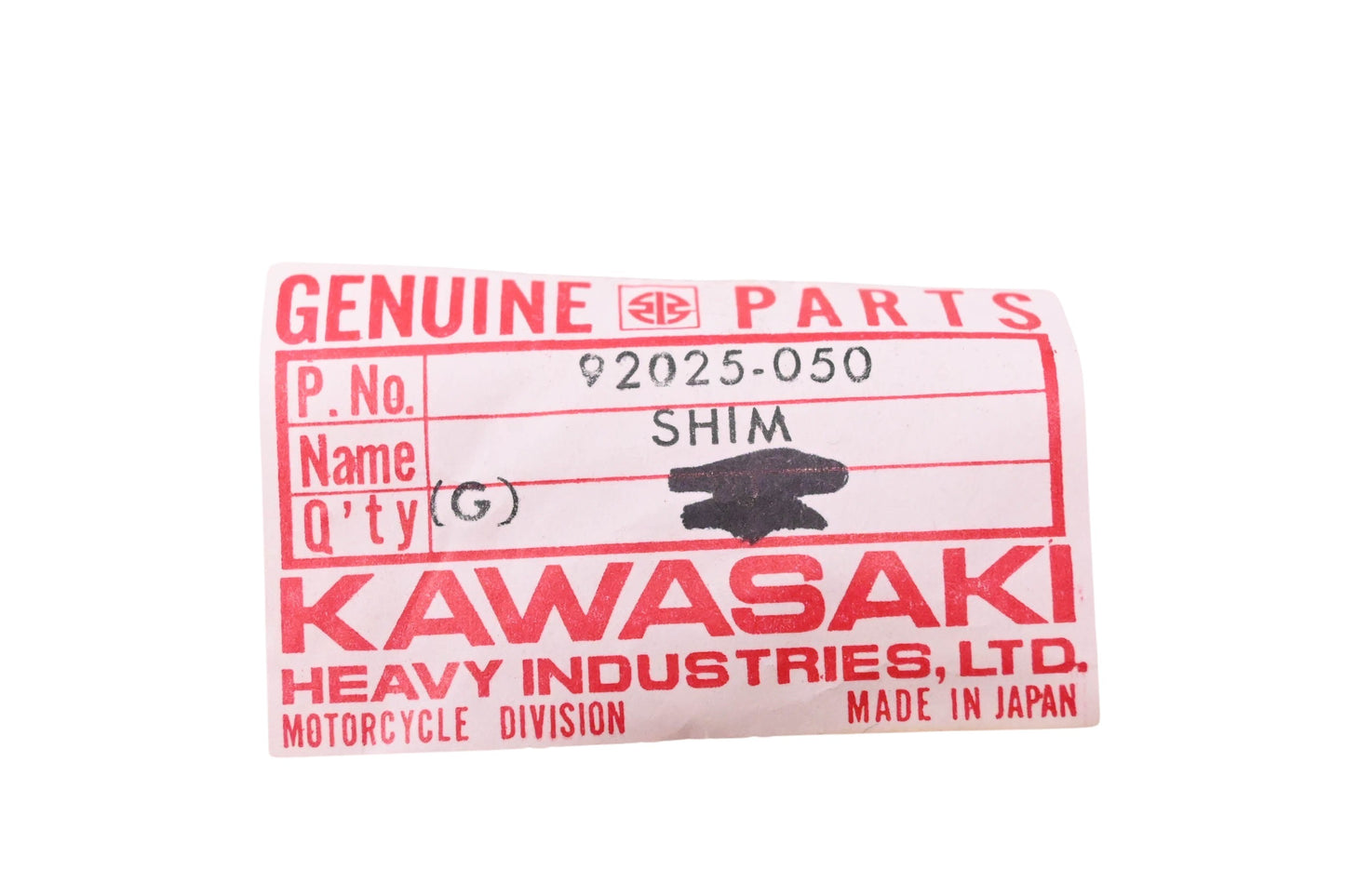 New OEM Kawasaki 92025-050 Engine Fitting Shim NOS