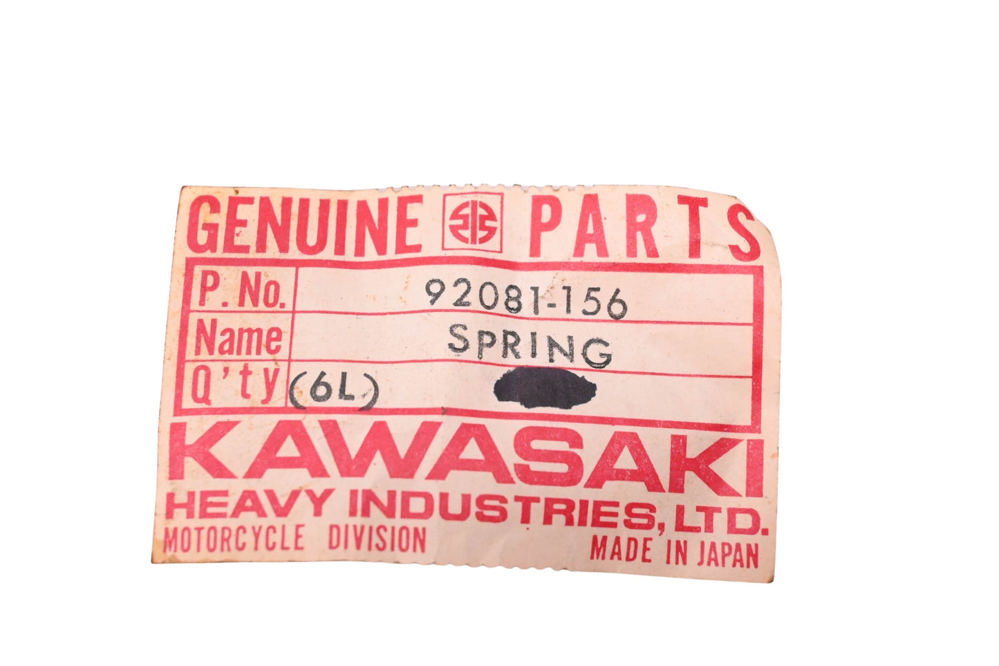 New OEM Kawasaki 92081-156 Gear Change Spring NOS