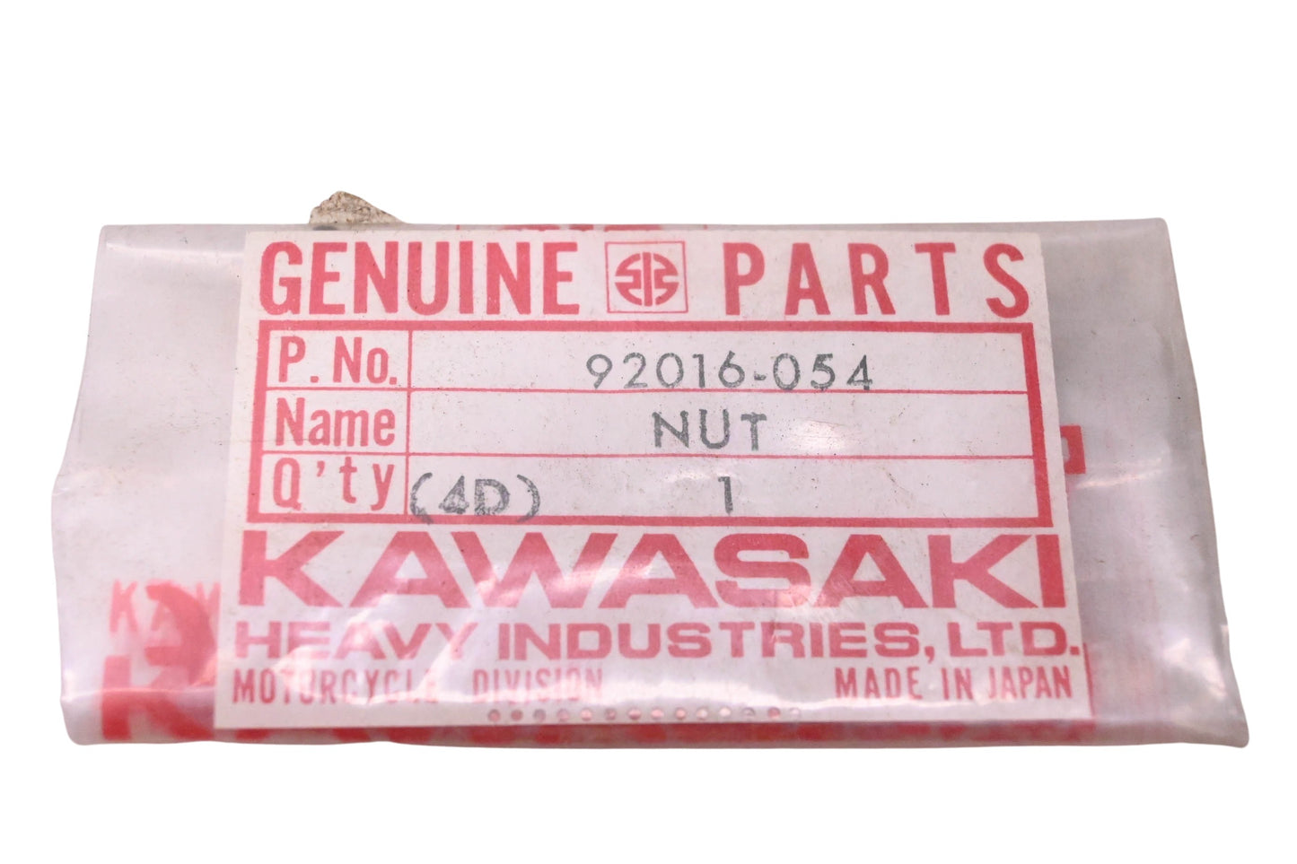 New OEM Kawasaki 92016-054 Lock Nut NOS