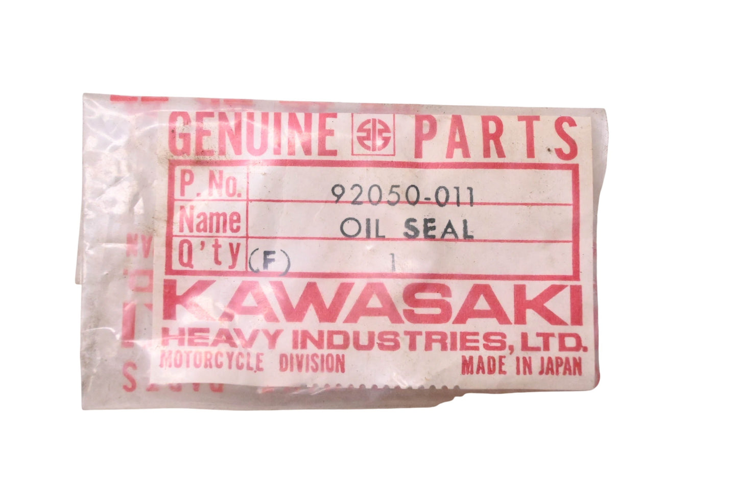 New OEM Kawasaki 92050-011 Brake Drum Oil Seal NOS