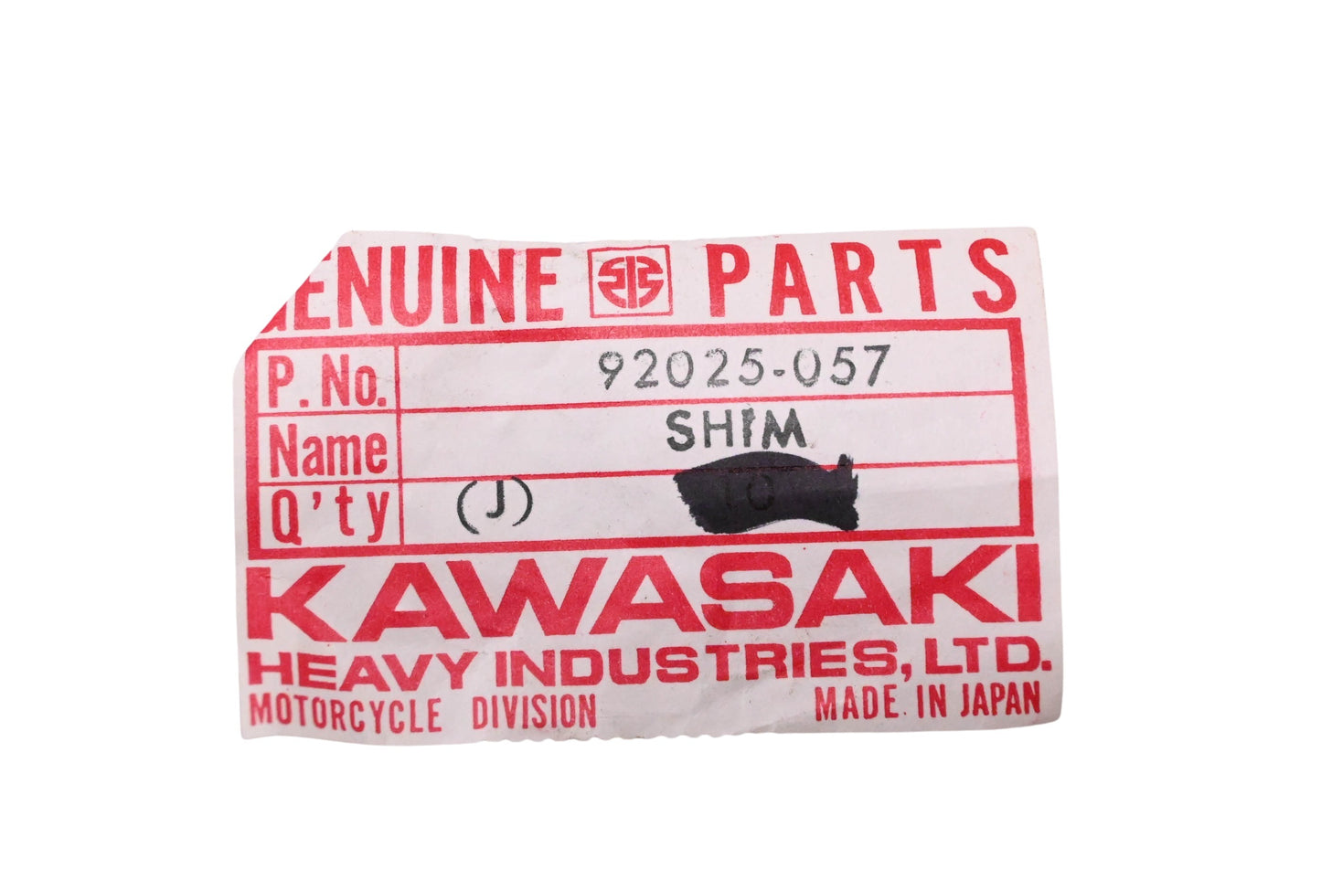 New OEM Kawasaki 92025-057 Engine Fitting Shim NOS