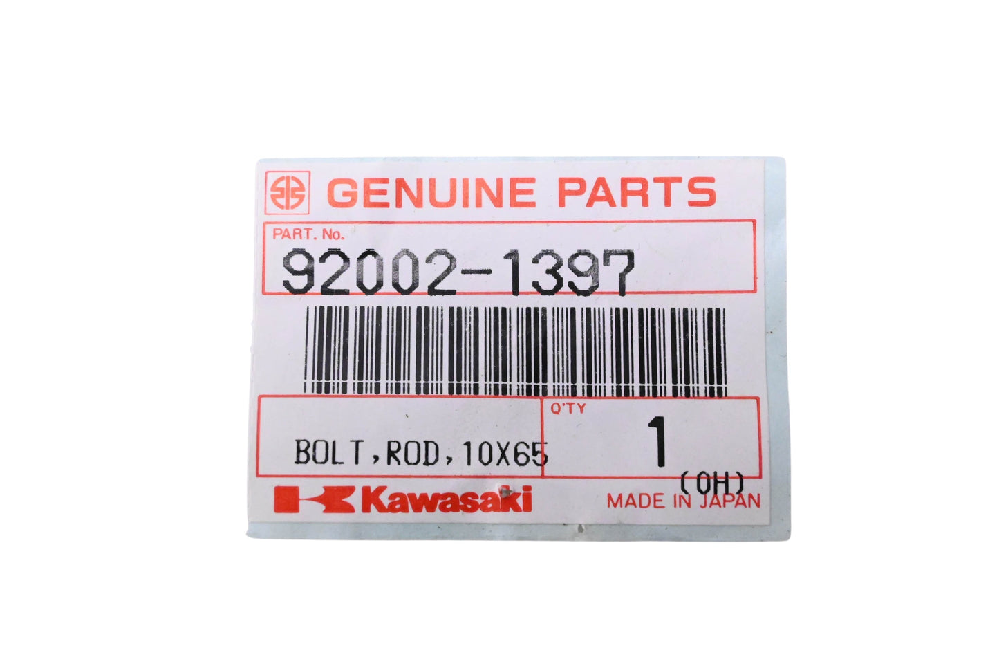 New OEM Kawasaki 92002-1397 Rod Bolt 10x65 NOS