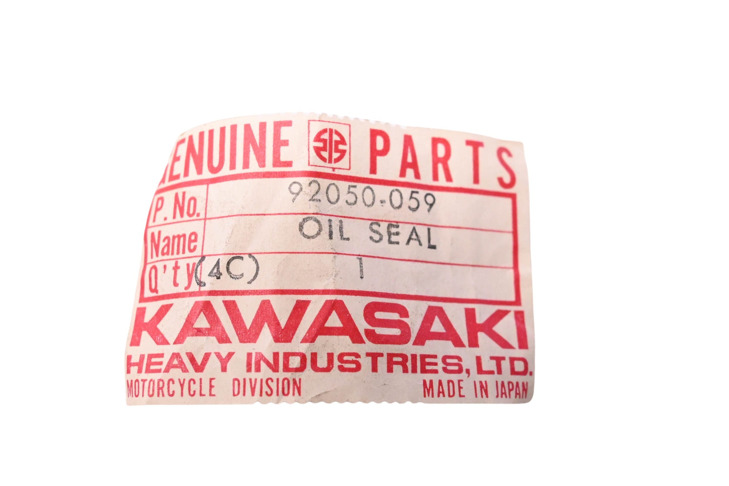 New OEM Kawasaki 92050-059 Front Brake Drum Oil Seal NOS